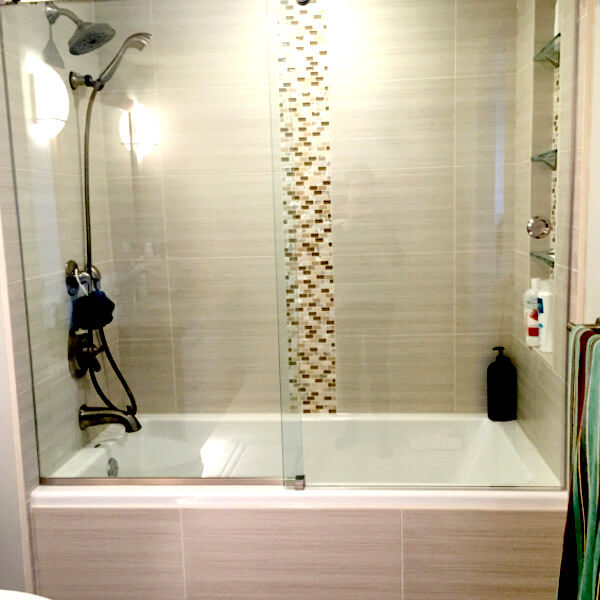 Bathroom remodel tiled tub halifax