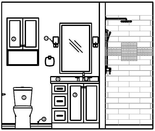 elevation drawings bathroom remodel case design halifax