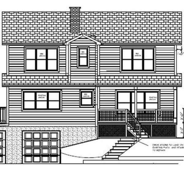 second story addition elevation drawing