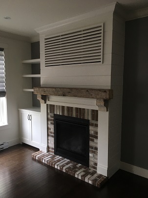 Built in fireplace & storage unit -Bedford, NS.